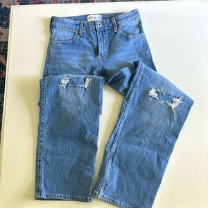 Girls Abercrombie high rise wide leg size 15/16 jeans